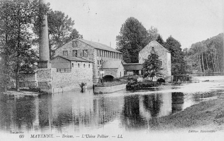 Moulin à farine et filature, puis corderie, puis fonderie et usine de construction mécanique, dites usine Pellier puis Mayenne Fontes Industrie