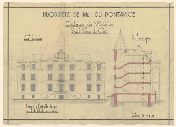 Demeure dite château (vestiges), Malortie