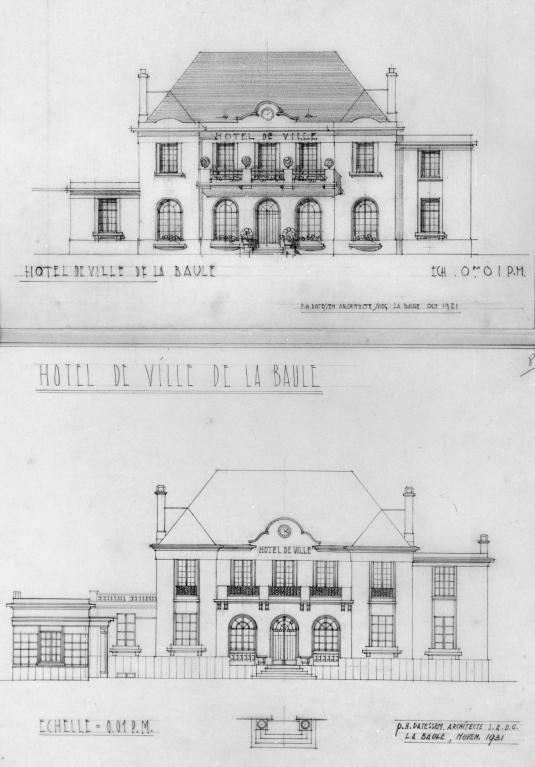 Mairie annexe d'Escoublac la Baule actuellement hôtel des impôts, 235 avenue du Maréchal-de-Lattre-de-Tassigny