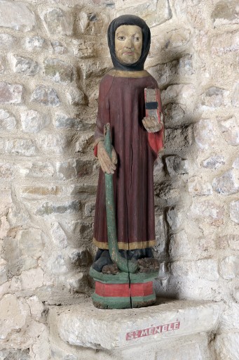 Statue : saint Ménelé  - Chapelle Saint-Pierre, Saulges