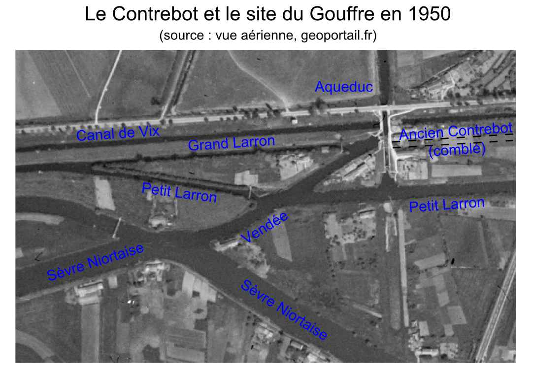Aqueduc et écluse du Gouffre ; Route de La Rochelle