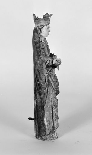 Statuette, personnage non identifié, dite Sainte couronnée