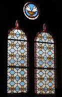 Ensemble de 7 verrières décoratives (baies 1 à 4, 6, 8 et 10) - Église paroissiale Saint-Éloi, Colombiers-du-Plessis