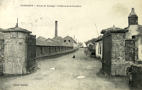 L'entrée de la ville en venant de Corsept au début du XIXe siècle, à gauche la corderie.
