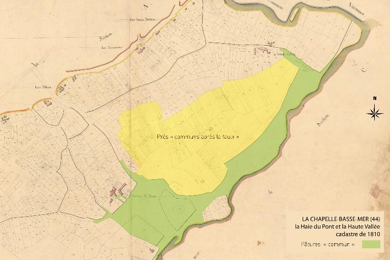 Autre forme de pratiques collectives : les prés communs après la fenaison (exemple de la Chapelle-Basse-Mer)