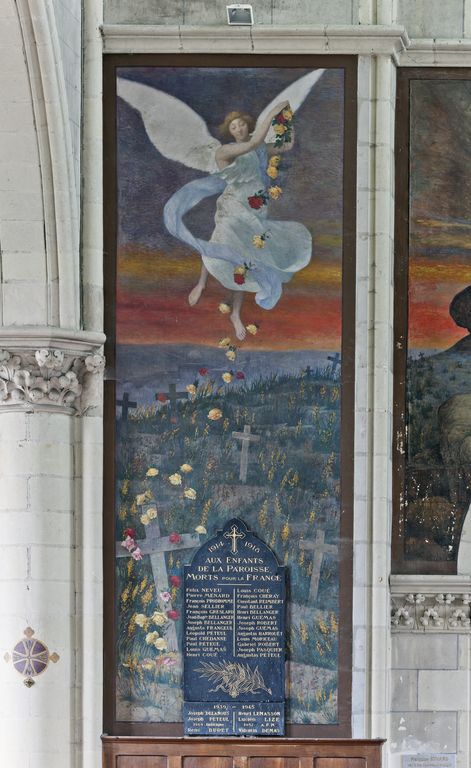 Monument aux morts, église paroissiale Sainte-Gemmes de Sainte-Gemmes-d'Andigné