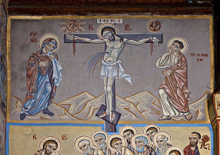 Peinture monumentale : Christ Pantocrator, programme typologique tourné vers la rédemption