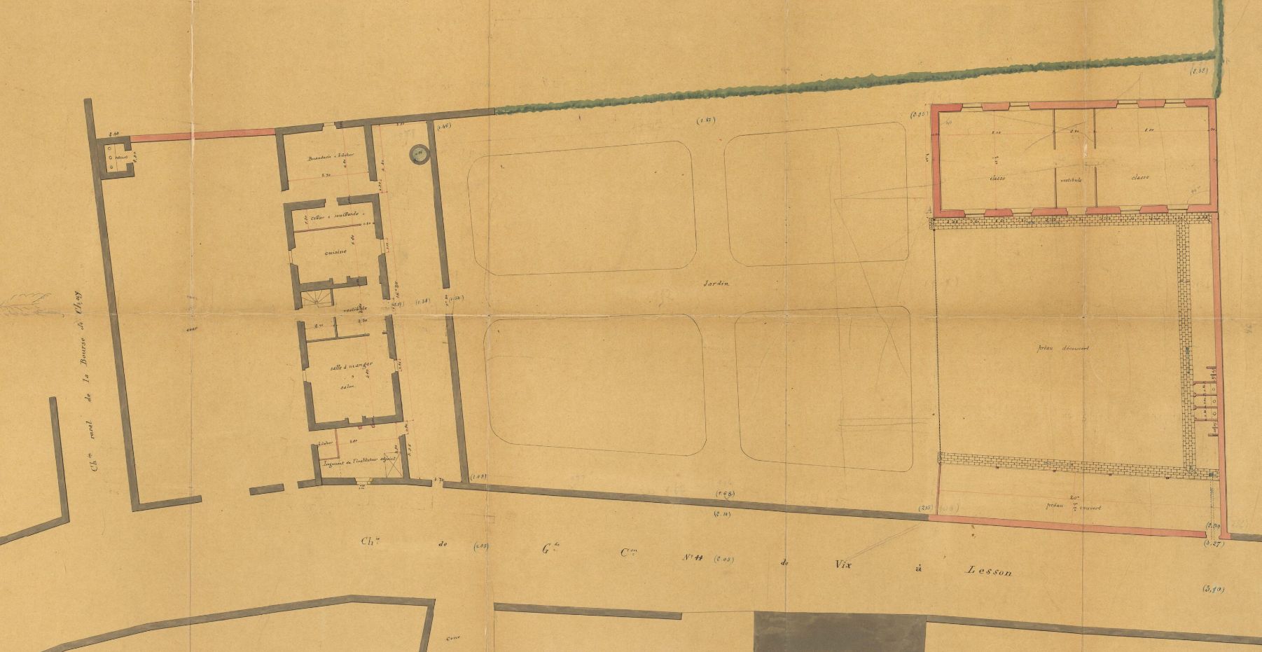 Ferme puis école primaire de filles, actuellement maison ; 2 rue de la Bougraine