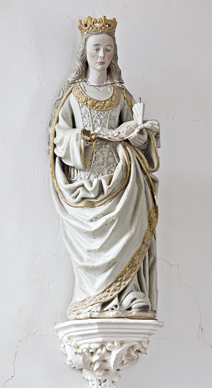 Statue : sainte Barbe (sainte Catherine d'Alexandrie)