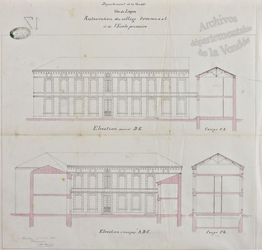 Hôtel de la Bruère, puis collège,  21-23 rue du Docteur-Pabœuf