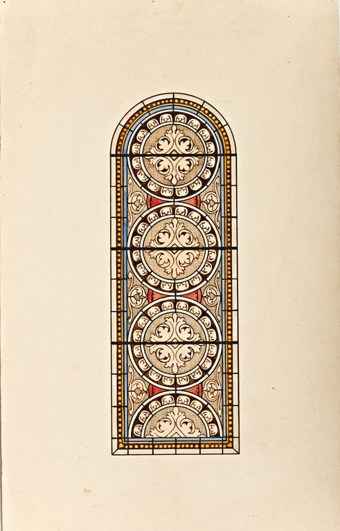 Ensemble de 6 verrières décoratives (baies 5 à 10) - Église paroissiale Notre-Dame-de-l'Assomption, Bais