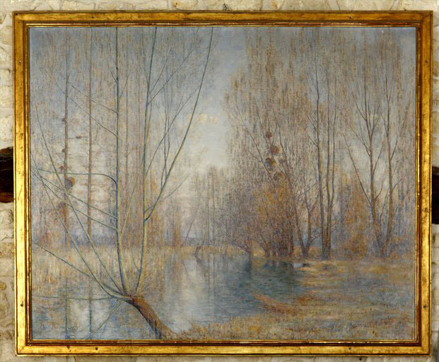 Tableau : La Vesle en hiver