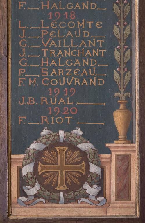 Armoire à bannières, église paroissiale Sainte-Reine de Sainte-Reine-de-Bretagne