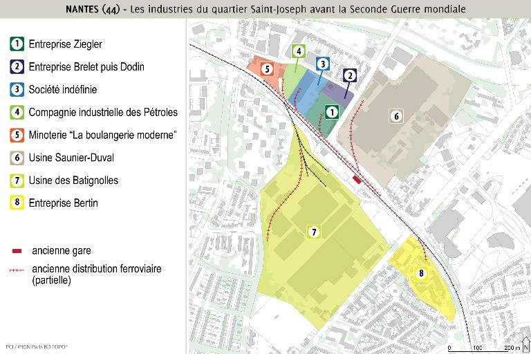 Les industries embranchées sur la ligne ferroviaire Nantes-Châteaubriant