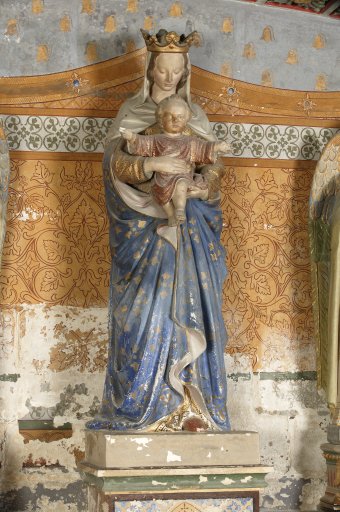 Ensemble de 3 statues de l'autel de Notre-Dame de la Miséricorde
