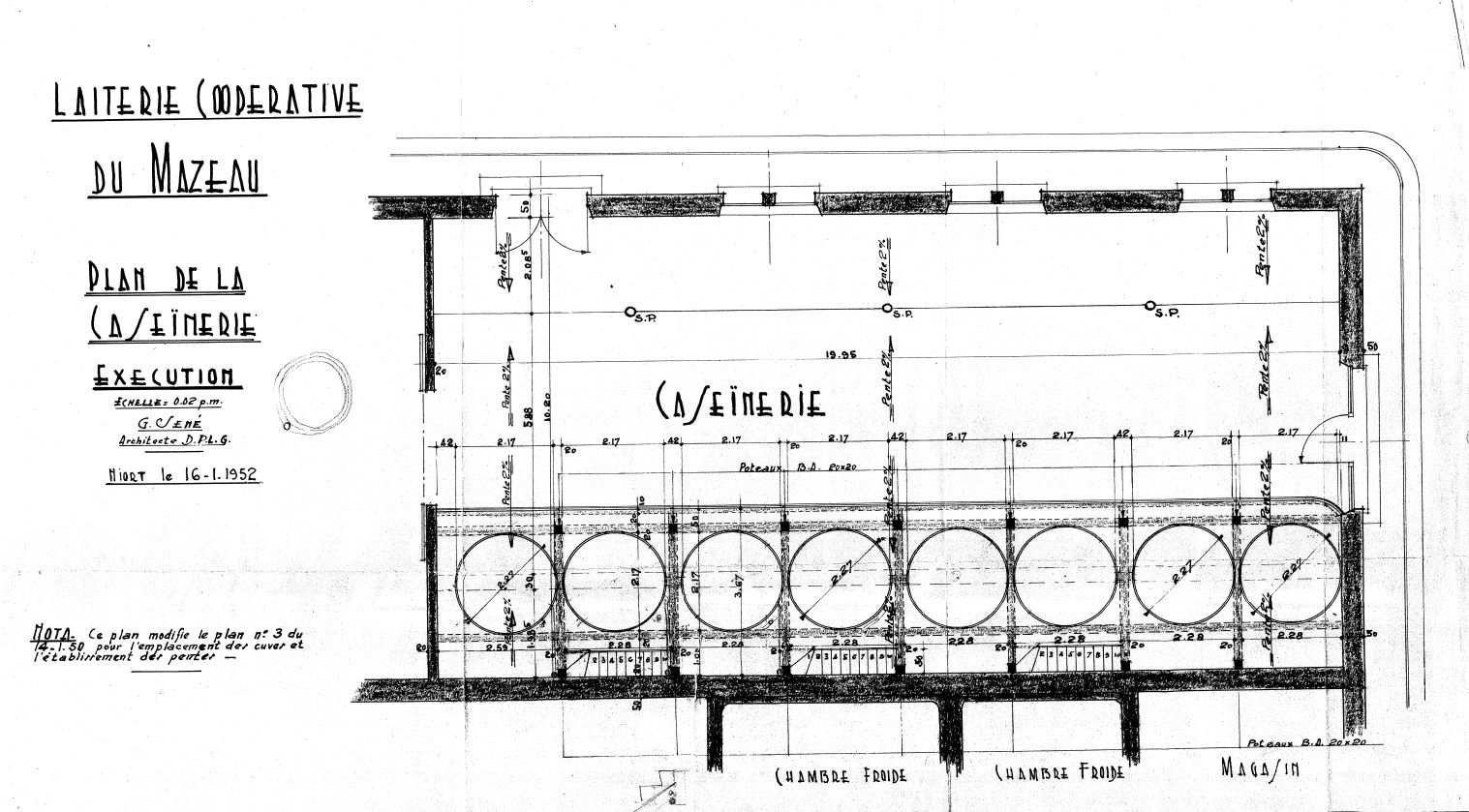 Laiterie industrielle coopérative du Mazeau ; 67 et 68 chemin de l'Ancienne laiterie