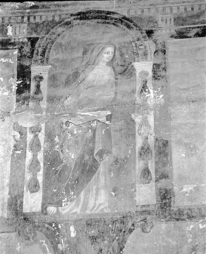 Ensemble de l'arc triomphal de l'ancienne église Notre-Dame à Chemillé-Melay : Assomption