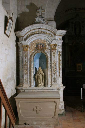 Ensemble de 2 retables : de la Vierge et de saint Sébastien