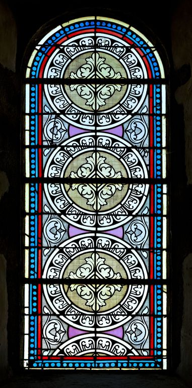 Ensemble de 6 verrières décoratives (baies 5 à 10) - Église paroissiale Notre-Dame-de-l'Assomption, Bais