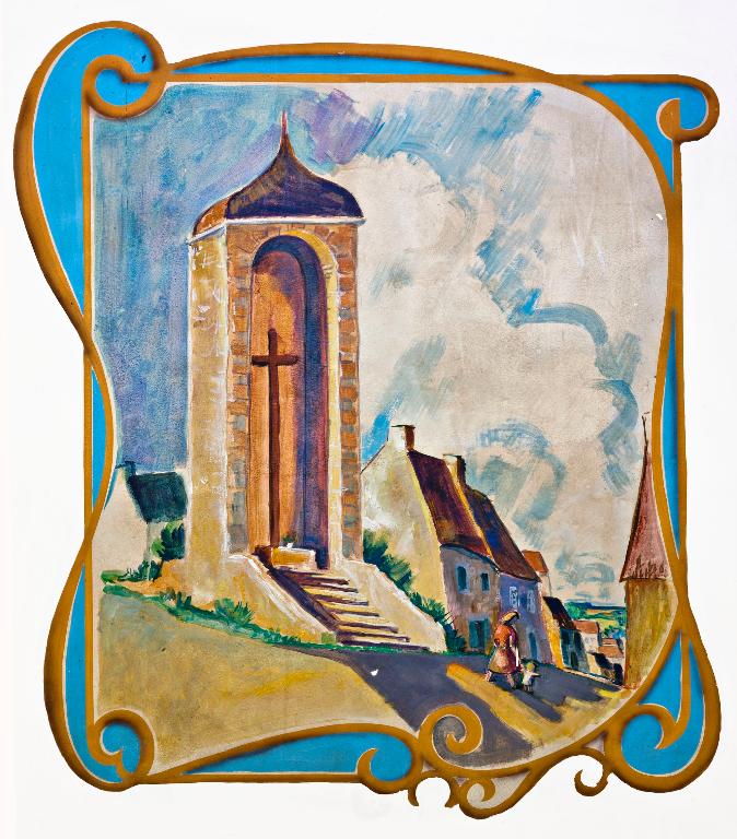 Peinture monumentale "paysages autour de Parcé-sur-Sarthe"