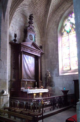 Autel, retable et tableau de saint François d'Assise