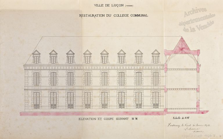 Hôtel de la Bruère, puis collège,  21-23 rue du Docteur-Pabœuf