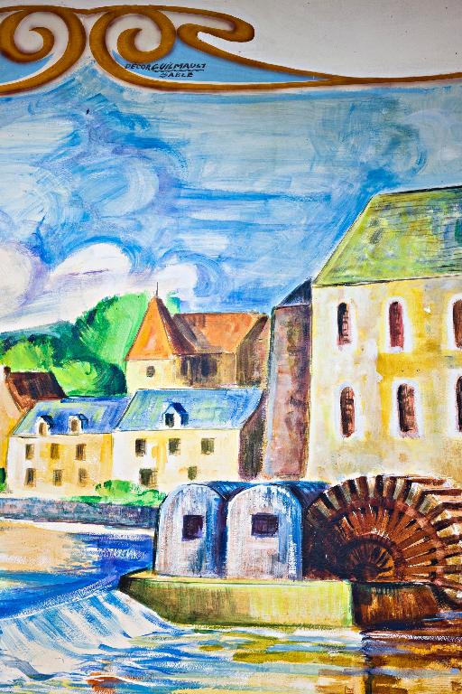 Peinture monumentale "paysages autour de Parcé-sur-Sarthe"