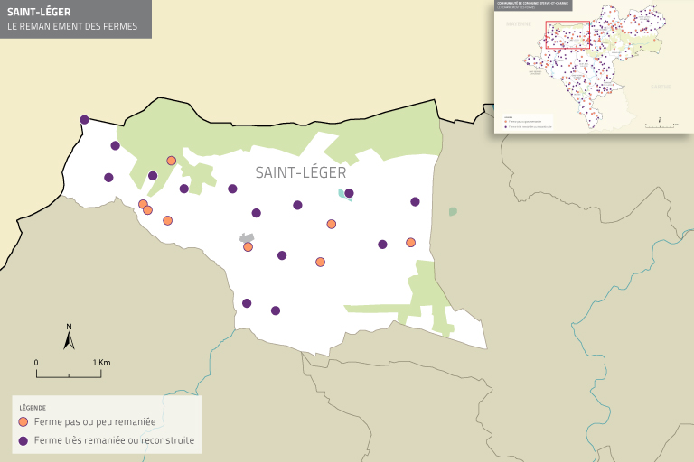 Les fermes de la commune de Saint-Léger