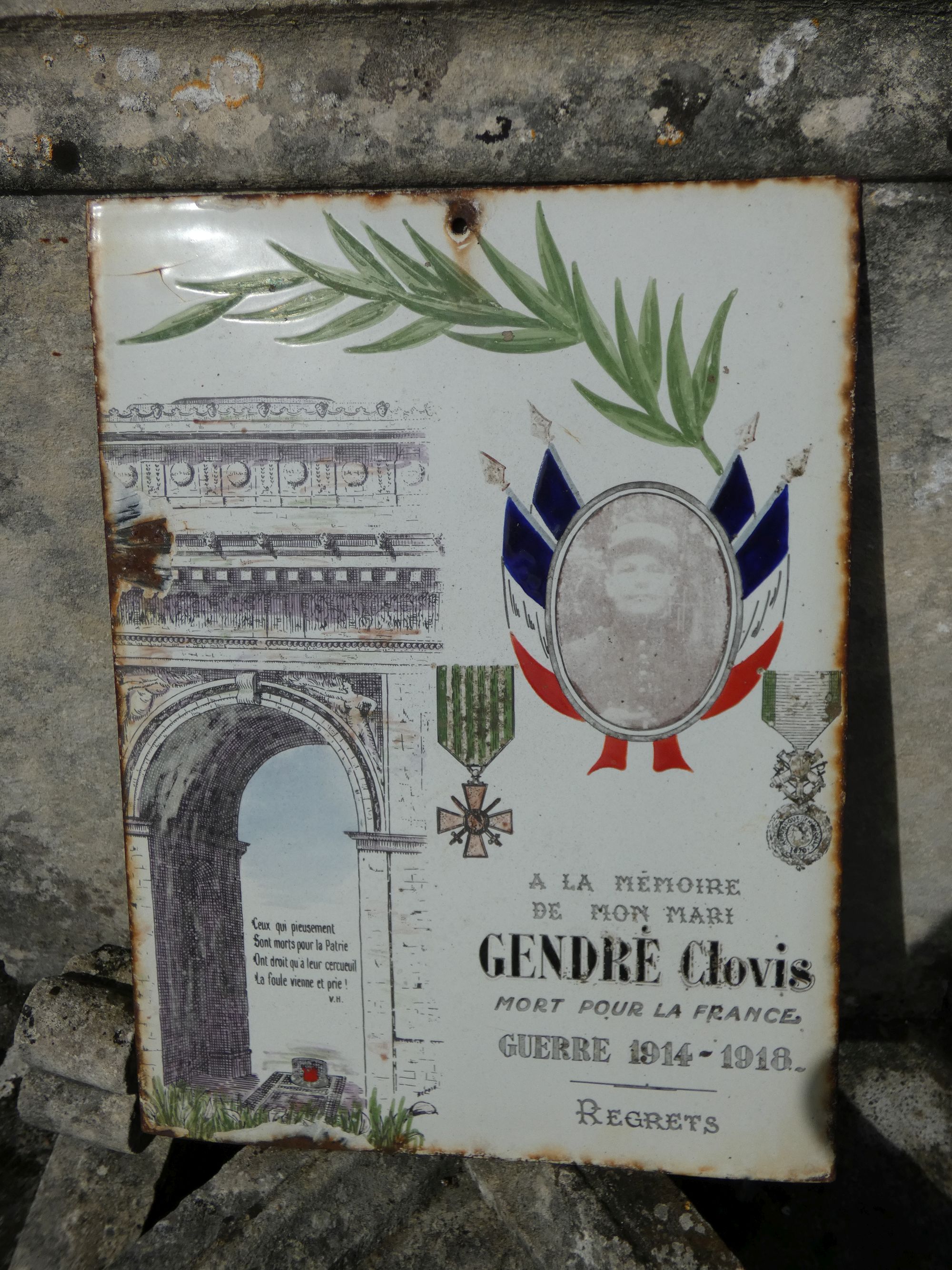 Tombeau de Clovis Gendre, soldat de la guerre 1914-1918