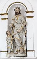 Groupe sculpté : Joseph et l'Enfant Jésus