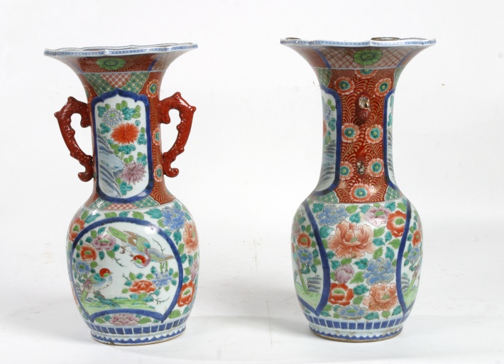 Ensemble de 2 vases décoratifs : oiseaux - Collection Robert-Glétron
