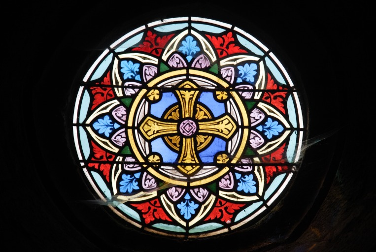 Ensemble de 6 verrières décoratives (baies 5 à 9 et baie occidentale) - Église paroissiale Saint-Crespin-et-Crespinien, Larchamp