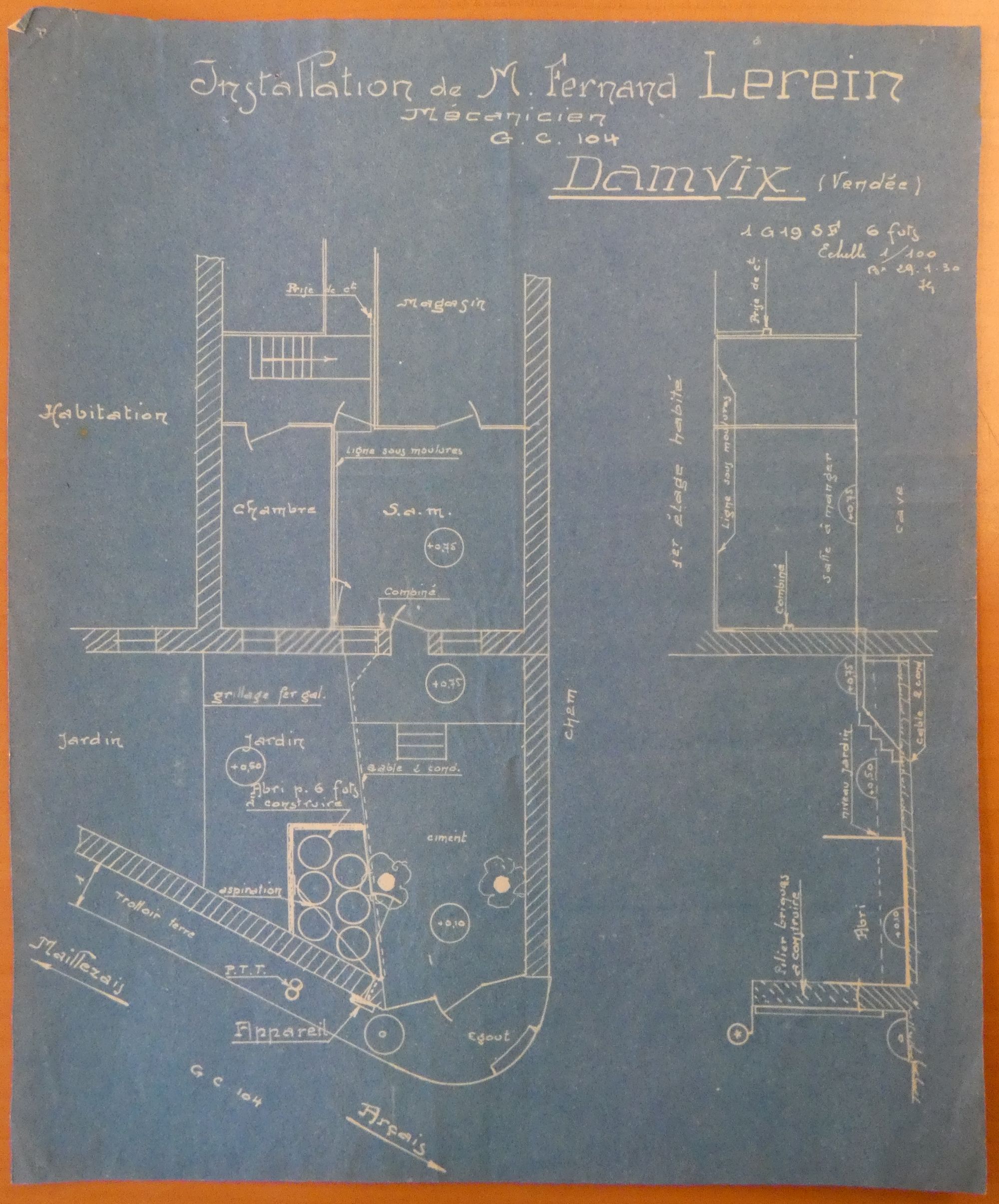 Maison ; 1 rue de la Poste, 2 rue de la Cure