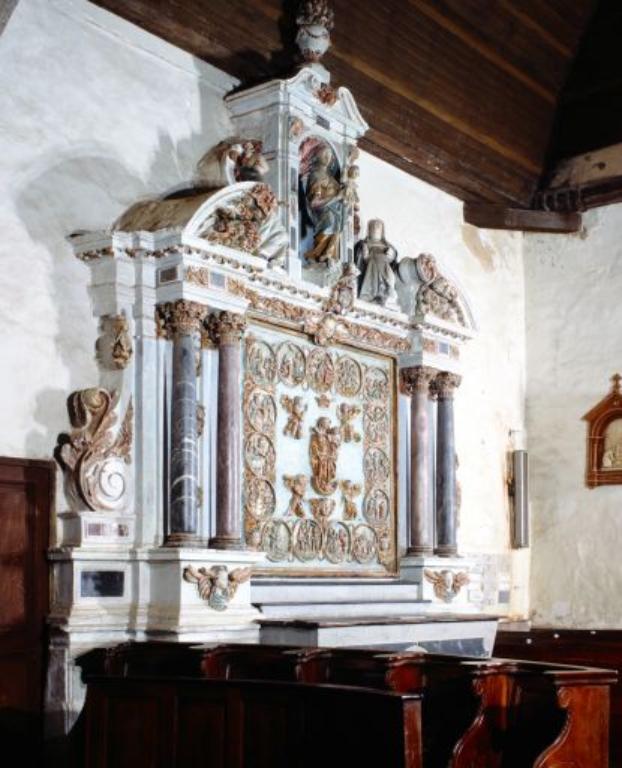 Retable du Rosaire, église paroissiale Saint-Martin, Châtillon-sur-Colmont.