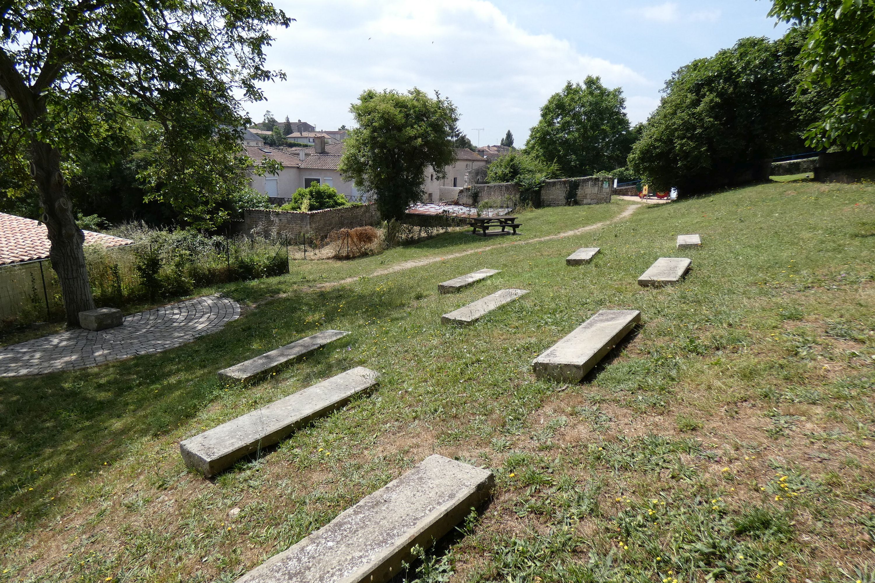 Cimetière (ancien), actuellement parc, rue des Tombeaux