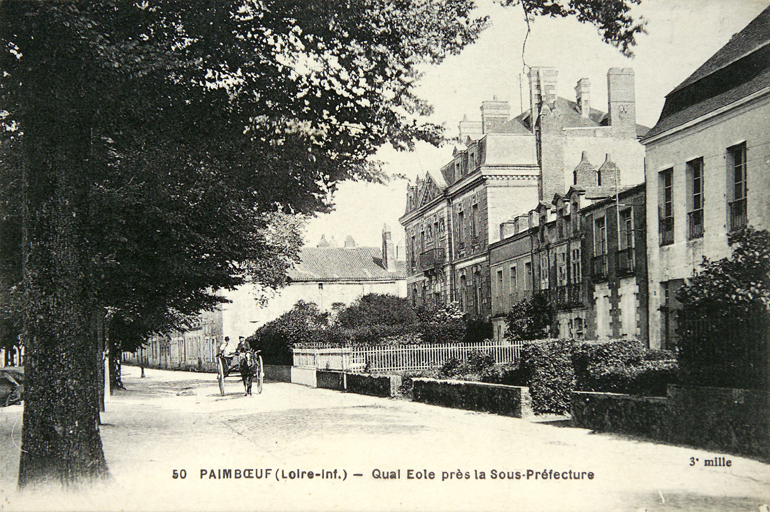 Sous-préfecture actuellement mairie, 1 quai Eole ; 2 rue de l'Eglise, Paimbœuf