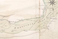 Carte figurée de la rivière de Loire pour servir au projet de rétablissement de la navigation, [1764], détail.