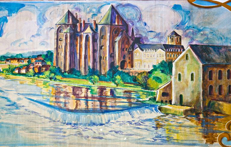 Peinture monumentale "paysages autour de Parcé-sur-Sarthe"