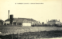 L'usine de produits chimiques, vue prise du nord-ouest : au premier plan, un corps de bâtiment subsistant actuellement au n° 6 allée des Tilleuls, à droite la maison dite la Roseraie.