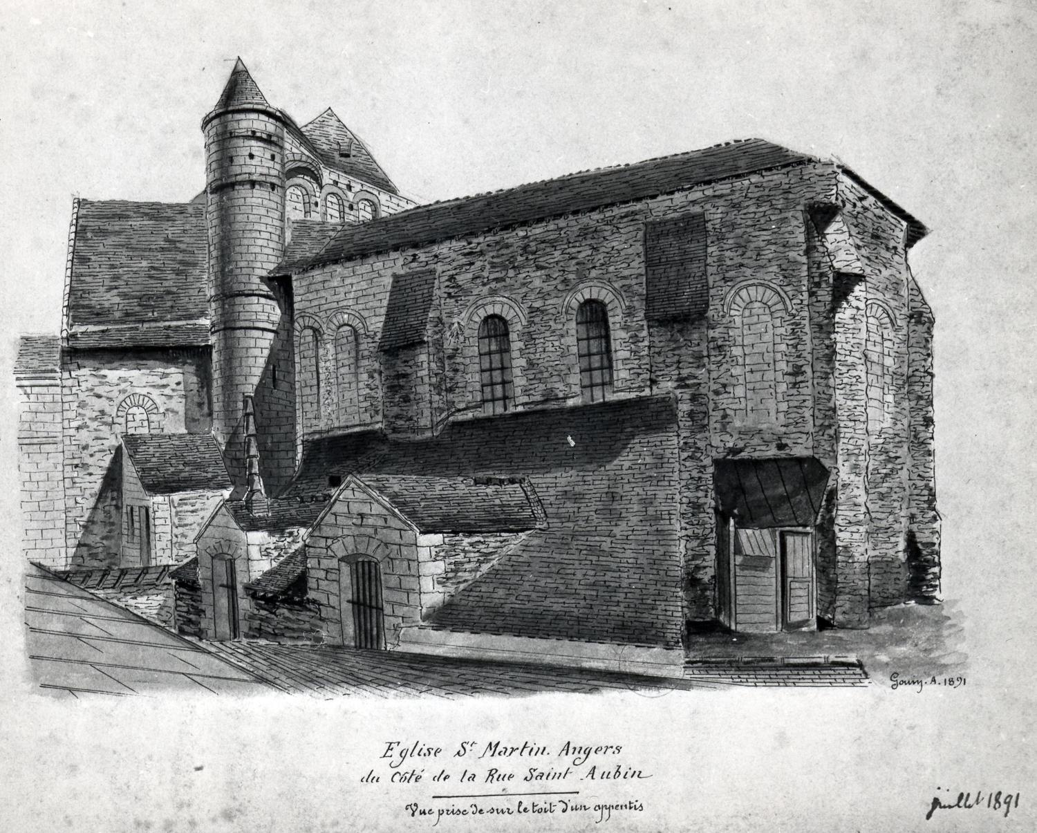 Collégiale Saint-Martin, puis couvent des pères du Saint-Sacrement, puis externat Saint-Maurille, actuellement lycée Saint-Martin