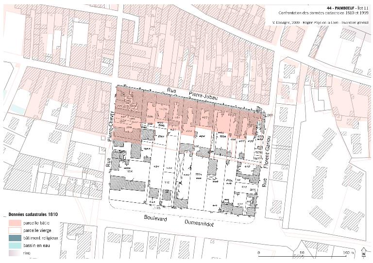 Îlot 11, 1 à 23 rue Pierre-Jubau ; rue Pierre-Chevry ; 16 à 30 boulevard Dumesnidot ; rue Florent-Gariou, Paimbœuf