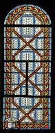 Ensemble de 4 verrières décoratives (baies 1, 2, 5 et 6) - Église paroissiale Saint-Étienne, Entrammes