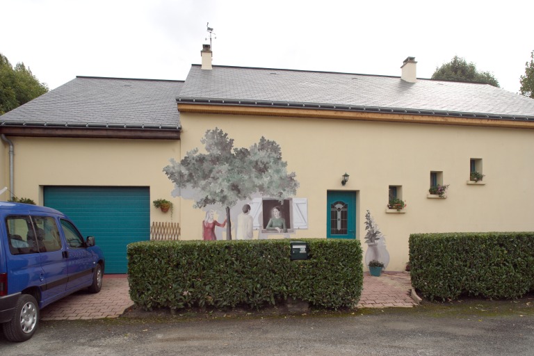 Peinture monumentale (trompe-l'œil) - Maison, lotissement du Bas-Château, Blandouet