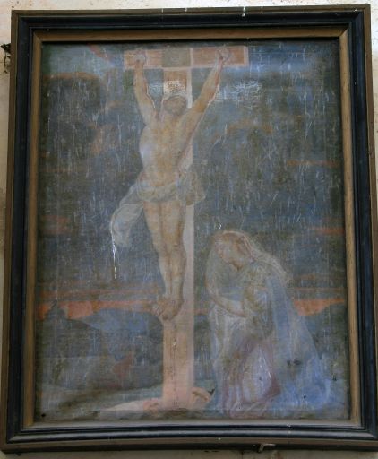 Tableau : Christ en croix avec sainte Marie-Madeleine