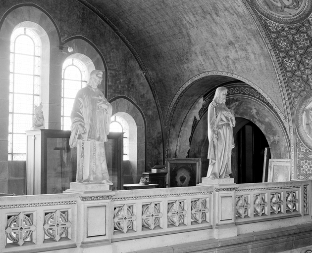 Ensemble de 6 statues : sainte Monique, sainte Geneviève, saint Martin de Tours, saint Félix de Nantes, saint Dominique Guzman, saint Louis-Marie Grignion de Montfort, Paimbœuf