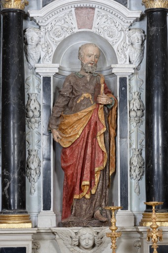 Statue : saint Pierre - Église paroissiale et prieurale Notre-Dame, Saulges