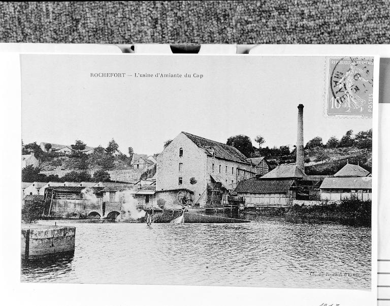 Moulin à farine, puis tissage, puis tissage et filature d'amiante dits usine d'amiante de Rochefort, puis usine de fabrication d'appareils de chauffage