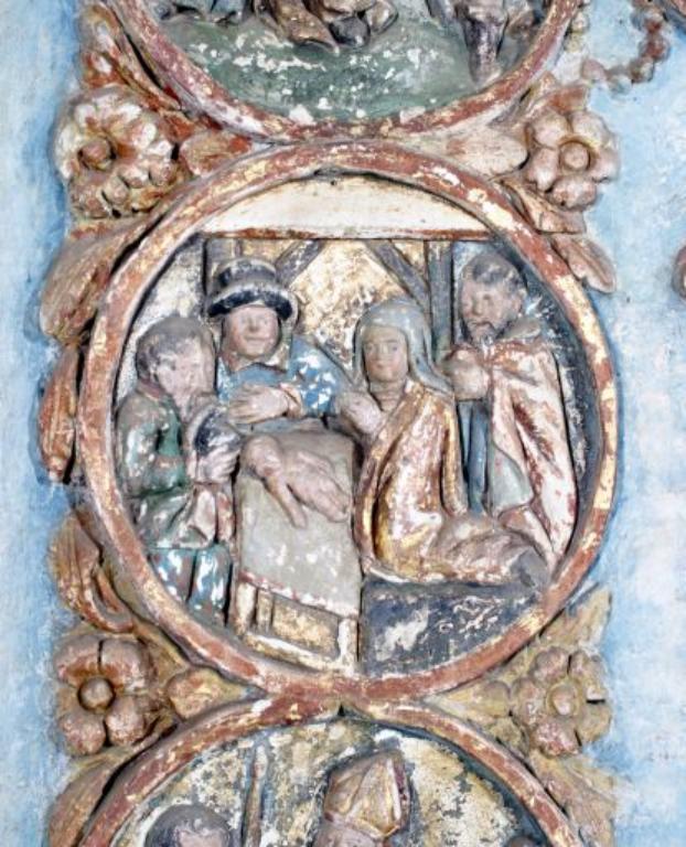 Retable du Rosaire, église paroissiale Saint-Martin, Châtillon-sur-Colmont.