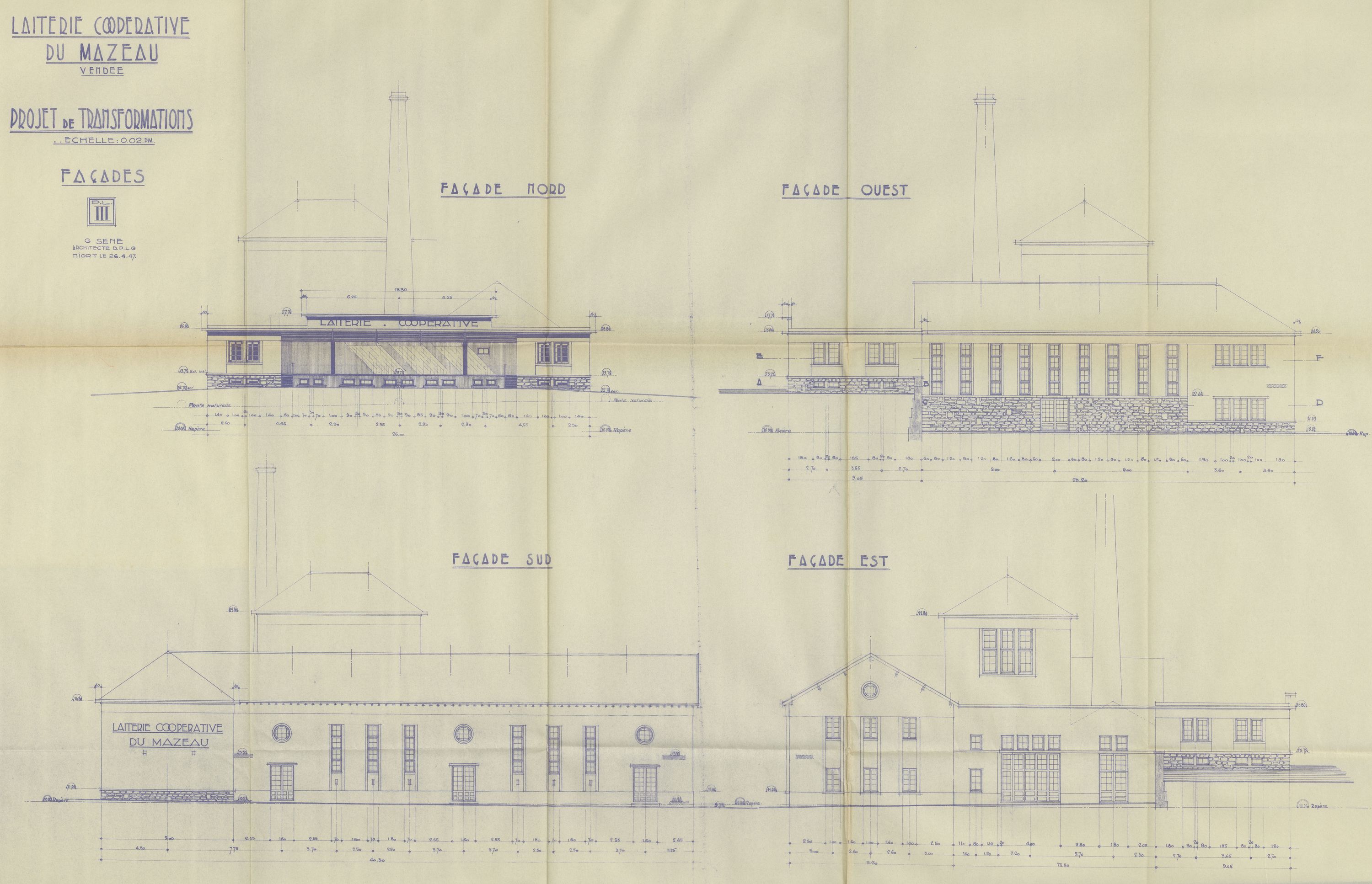 Laiterie industrielle coopérative du Mazeau ; 67 et 68 chemin de l'Ancienne laiterie