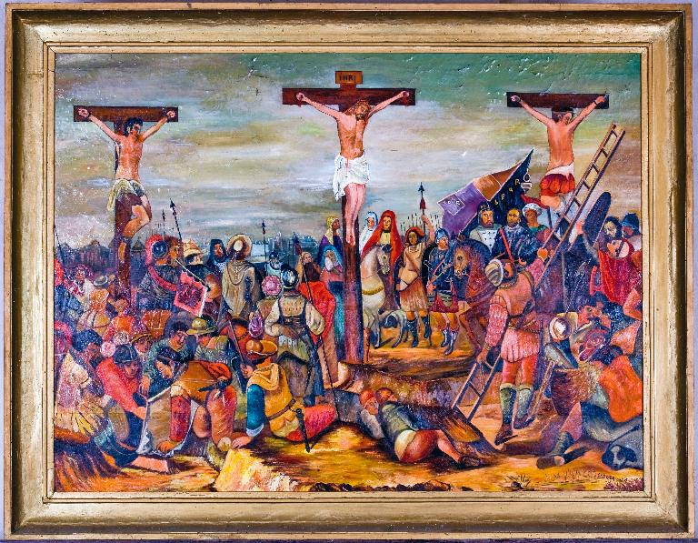 Tableau : crucifixion - Église paroissiale Notre-Dame-de-l'Assomption, La Rouaudière